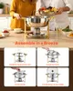 VEVOR Chauffe-plats Hot Pot Buffet avec 4 grands récipients Voir les images du produit 8