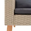 vidaXL 3-tlg. Garten-Lounge-Set mit Auflagen Poly Rattan Produktbild-Vorschau 6