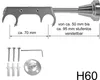 Innenlauf Edelstahl Look Gardinenstange 20mm Wandträger Produktbild-Vorschau 2