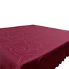 Tischdecke 110x110 cm Bordeaux Damast Ornamente eckig Produktbild-Vorschau 5