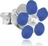 LUISIA Ohrstecker Blume  - 925 Sterling Silber Blau Produktbild-Vorschau 4