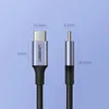 Close-up of two USB-C cables with dimensions indicated. Produktbild-Vorschau