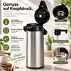 2er Set Thermoskanne 1,9 L mit Pumpfunktion – Edelstahl Produktbild-Vorschau 5