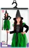 Heksenkostuum, zwart en groen, Halloween, maat: 158 Productafbeelding-voorbeeld 7