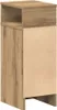 A close-up, side view of a wooden nightstand with a drawer and an open shelf. Náhľad obrázku produktu