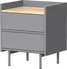 Table de chevet Vicco Velina Gris 48x58cm avec 2 tiroirs, Voir les images du produit 2