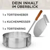 Lavur Tortenring Set 3-teilig 23-30 cm verstellbar inkl. Produktbild-Vorschau 2