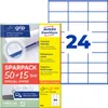 Avery Zweckform 6602, Universal-Etiketten, A4, Produktbild-Vorschau 1