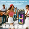 JYX Tragbarer Bluetooth-Speaker mit 2 Funkmikrofonen, Produktbild-Vorschau 5