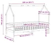 vidaXL Detská posteľ domček posteľ biela 80x200 cm masívne Náhľad obrázku produktu 7