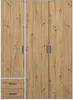 Kleiderschrank - 140 x 194 cm - 3 Türen - 2 Schubladen - Produktbild-Vorschau 7