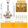 Vrygle Kronleuchter Kristall 6-flammig Bronze Ø55 cm E14 Produktbild-Vorschau 4