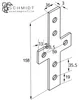 SCHMIDT systemprofile Verbinderplatte X 158x85x36mm Nut 8 Produktbild-Vorschau 2