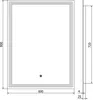Mexen Taco podsvícené koupelnové zrcadlo 60 x 80 cm, LED Náhled obrázku produktu 6