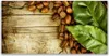 Acrylglasbilder 120x60 Wandbild Druck Kaffeebohnen Blätter Produktbild-Vorschau 1