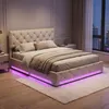 INONEFT Boxspringbett 140x200cm mit LED, Polsterbett mit Produktbild-Vorschau 1