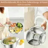 Reiswaschschüssel Edelstahl mit Gemüseeinsatz, kleines Produktbild-Vorschau 6