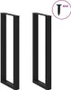 vidaXL Pieds de table de bar en U 2 pcs. noir 50x(110-111) Voir les images du produit 2