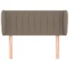 vidaXL Kopfteil mit Ohren Taupe 93x23x78/88 cm Stoff Produktbild-Vorschau 3