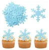 50pcs Essbare Schneeflocke Tortendeko, Schneeflocken Kuchen Produktbild-Vorschau 1