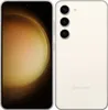 A front and back view of a cream-colored Samsung Galaxy S23 smartphone. Náhled obrázku produktu