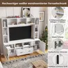 Set di pensili TV Merax con 2 armadi e 2 cassetti, moderno Anteprima dell’immagine prodotto 6