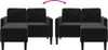 vidaXL 2-Sitzer-Sofa mit Chaiselongue L-förmig Schwarz 125 Produktbild-Vorschau 6