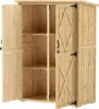 Armoire à outils de jardin en bois avec double porte Voir les images du produit 1