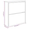 The Living Store Schuhschrank mit Spiegel 2 Fächer Schwarz Produktbild-Vorschau 8