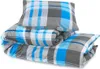 vidaXL Bettwäsche-Set Blau und Grau 200x200 cm Baumwolle Produktbild-Vorschau 6