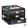 Zásuvkový box A4 s 3 priehradkami RD24815, čierna Náhľad obrázku produktu 1