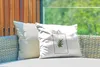 MuchoWow® Outdoor Kissen - Pflanze - Rahmen - Weiß - Produktbild-Vorschau 3