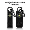 2x Osobní Alarm 130 dB s LED Světlem – Dobíjecí USB-C – Náhled obrázku produktu 2