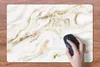 MuchoWow® Schreibtischunterlage Marmor - Gold - Weiß 60x40 Produktbild-Vorschau 3