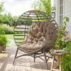 Outsunny Papasansessel Gartenstuhl 1 sitzer Korb-Stuhl mit Produktbild-Vorschau 2