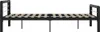 A black metal bed frame with wooden slats, shown from the side against a white background. Náhled obrázku produktu