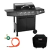 TAINO BASIC 4+1 Brenner Gasgrill Abdeckung Set Gasregler Produktbild-Vorschau 1