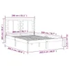 The Living Store Massivholzbett Schwarz Kiefer 200x200 cm Produktbild-Vorschau 5