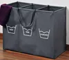 KESPER Wäschesortierer 3-fach – grau – 74 x 36 x 59,5 cm – Produktbild-Vorschau 3