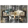 Triptychon auf leinwand abstraktionen - grau 120x80 cm Produktbild-Vorschau 3