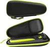A black and green travel case for a Philips Oneblade razor, shown open with the razor inside. Produktbild-Vorschau