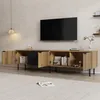 Merax TV Lowboard mit 3 Türen und 2 Schubladen, TV Schrank Produktbild-Vorschau 9