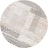 A circular rug with a geometric pattern. Produktbild-Vorschau