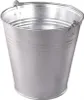A silver metal bucket with a handle is shown against a white background. Anteprima dell’immagine prodotto