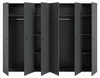 Darwin Kleiderschrank 6 Türen Anthrazit. Produktbild-Vorschau 4