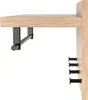 HAKU Wandgarderobe Eiche hell, schwarz- MDF, Metall, B/H/T: Produktbild-Vorschau 4
