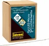 A cardboard box with a product label and a string of lights extending from the bottom. Produktbild-Vorschau