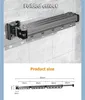A diagram showing the dimensions of a retractable wall-mounted clothes rack. Produktbild-Vorschau