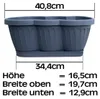 set de 3 bacs à fleurs de 40 cm Bac à plantes de balcon Voir les images du produit 5