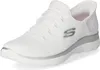 A white Skechers shoe with silver accents. Produktbild-Vorschau